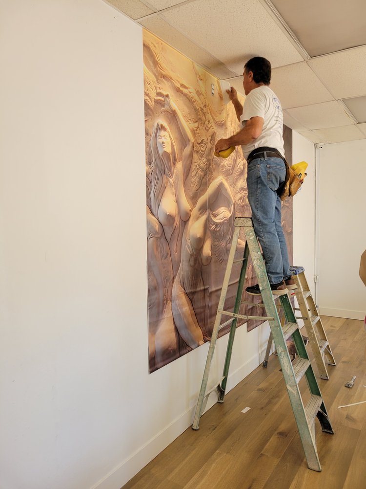 Plain wall before wallpaper installation