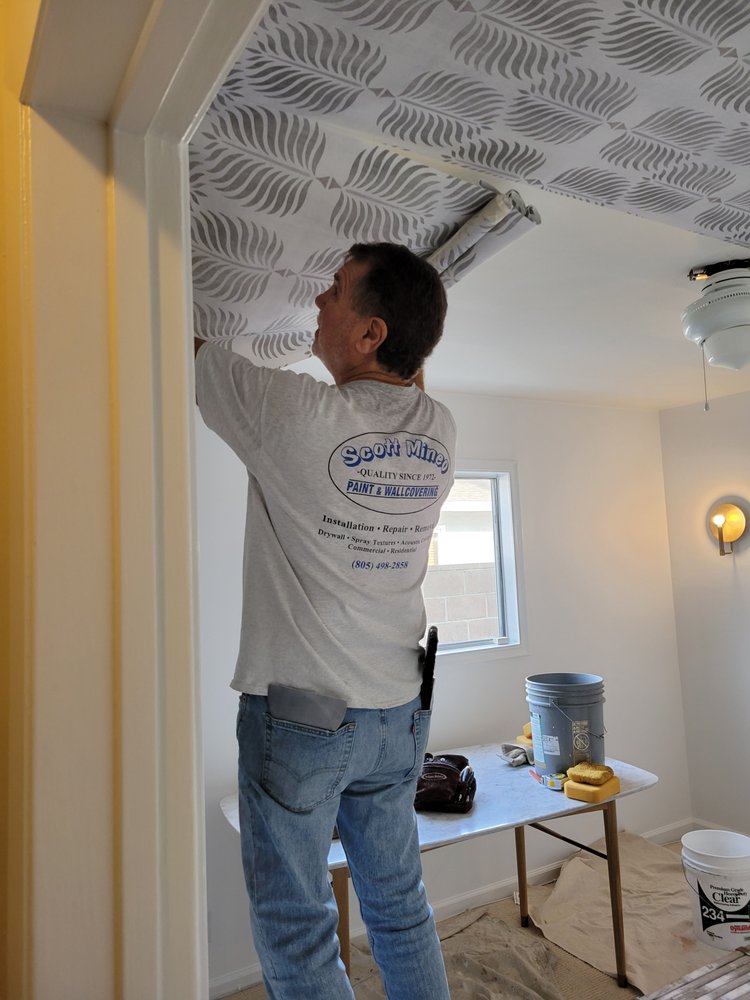 Commercial space after professional wallcovering