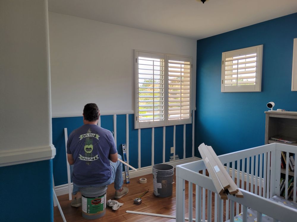 Nursery before wallpaper installation